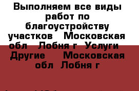 Выполняем все виды работ по благоустройству участков - Московская обл., Лобня г. Услуги » Другие   . Московская обл.,Лобня г.